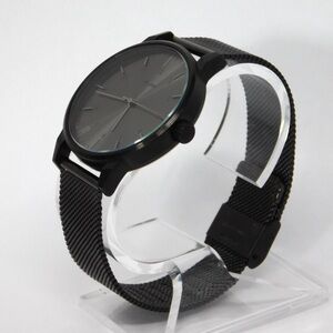 Vilam Men's Watch V3001 Black Stainless Steel Mesh Band Starburst Dial Sport